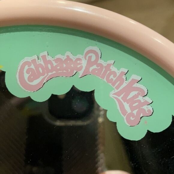 Cabbage Patch Kids Vintage 1985 Look At Me Stand Up Pink Vanity Mirror - Picture 8 of 15
